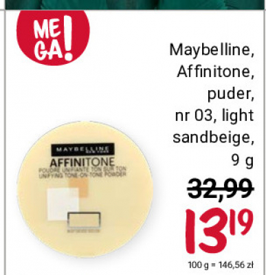 Puder nr 03 light sandbeige Maybelline affinitone promocja