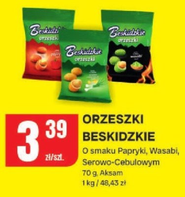 Orzeszki Beskidzkie o smaku Paprykowym, Wasabi, Serowo-Cebulowym promocja w Chorten