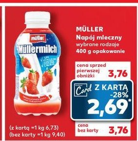 Napój mleczny o smaku truskawkowym promocja
