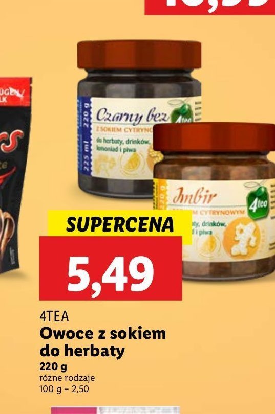 Czarny bez z sokiem pomarańczowym 4tea promocja