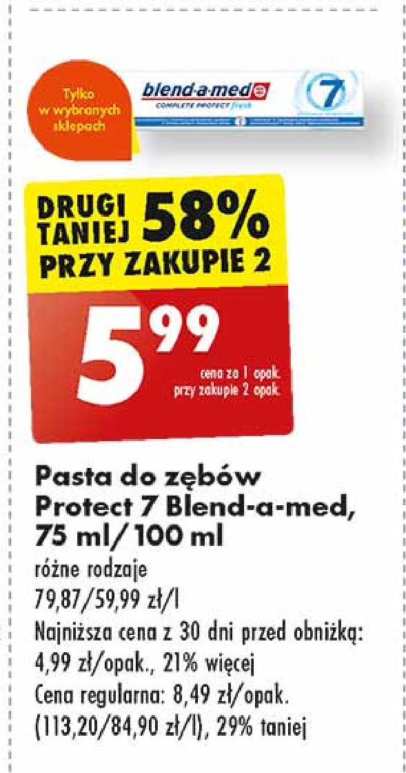 Pasta do zębów extra fresh Blend-a-med promocja