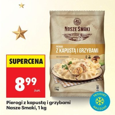 Pierogi z kapustą i grzybami 1 kg promocja w Biedronka