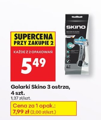 Golarki Skino 3 ostrza, 4 szt. promocja w Biedronka