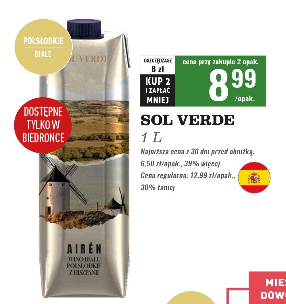 Wino Sol verde promocja