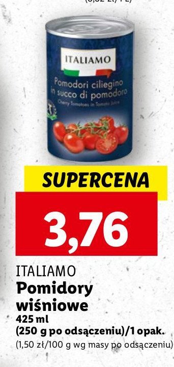 Pomidory krojone wiśniowe Italiamo promocja