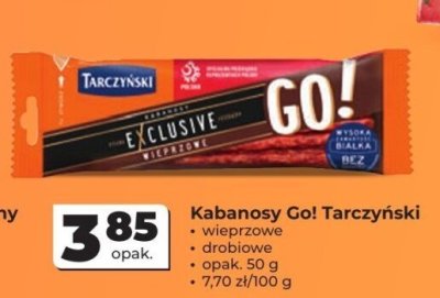 Kabanosy Go! Tarczyński wieprzowe, drobiowe promocja w Odido