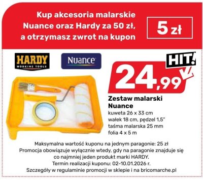 Zestaw malarski Nuance promocja w Bricomarche