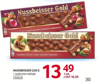 Czekolada Nussbeisser Gold 220 g promocja w Selgros