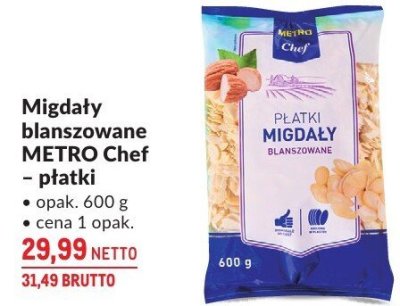 Płatki Migdały blanszowane METRO Chef promocja w Makro