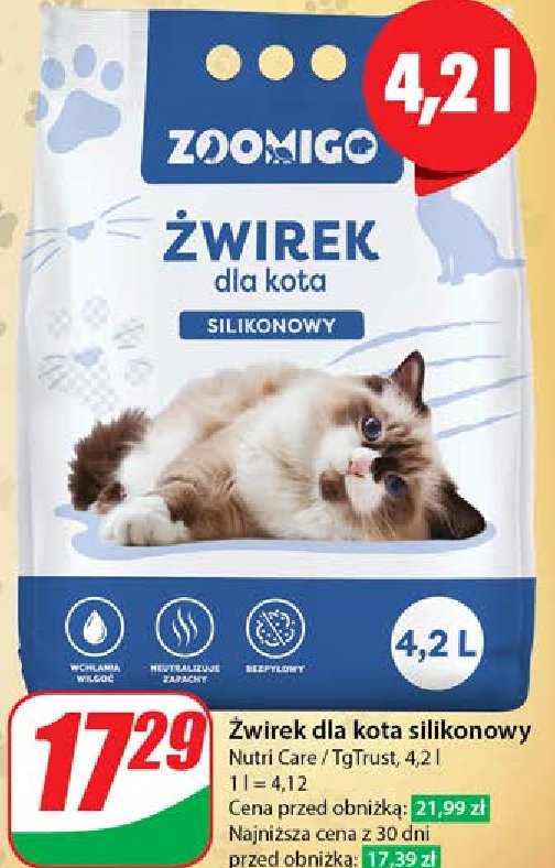 Żwirek silikonowy Zoomigo promocja w Dino