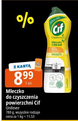 Mleczko do czyszczenia powierzchni Cif Unilever promocja w Leclerc