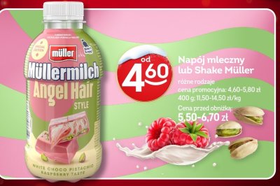 Napój mleczny lub Shake Müller różne rodzaje promocja w Żabka