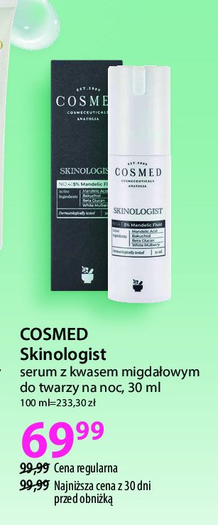 Serum z kwasem migda艂owym na noc Cosmed promocja