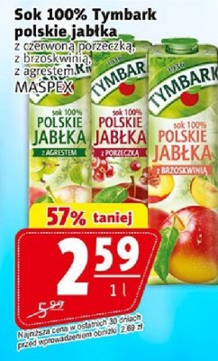 Sok 100% Tymbark polskie jabłka MASPEX promocja w Prim Market