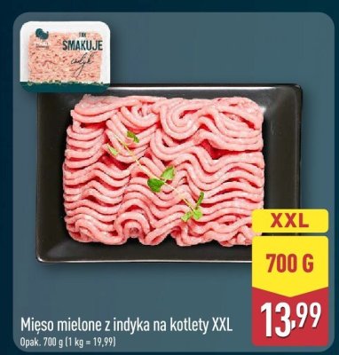 Mięso mielone z indyka na kotlety XXL promocja w Aldi
