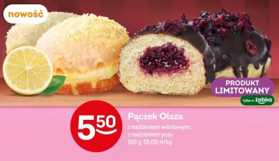 Pączek Olsza z nadzieniem wiśniowym lub z nadzieniem yuzu promocja w Żabka