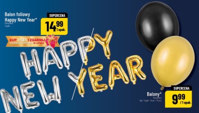 Balon foliowy Happy New Year promocja w POLOmarket