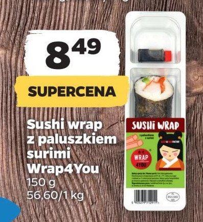 Sushi wrap z paluszkiem z surimi WRAP 4YOU promocja