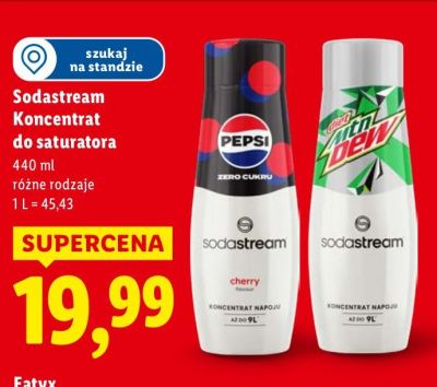 Koncentrat do wody gazowanej z saturatora, różne rodzaje promocja w Lidl