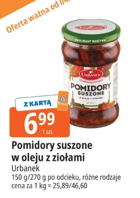 Pomidory suszone w oleju z ziołami Urbanek promocja w Leclerc