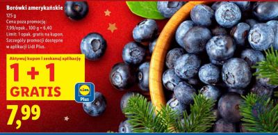 Borówki amerykańskie 125 g Lidl promocja w Lidl