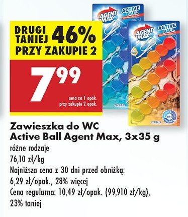 Zawieszka pomarańczowa Agent max active ball promocja w Biedronka