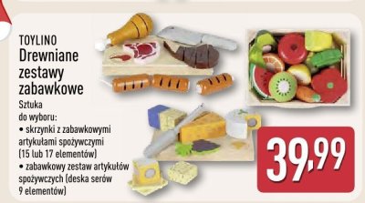 Drewniane zestawy zabawkowe, różne rodzaje promocja w Aldi