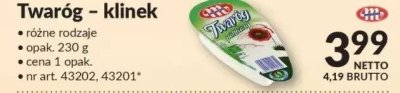 Twaróg klinek różne rodzaje promocja w Makro