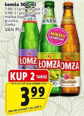Napój Łomża malina-lipa 500ml promocja w Prim Market