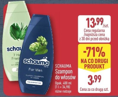 Szampon do włosów For Men 400 ml Schauma promocja w Aldi
