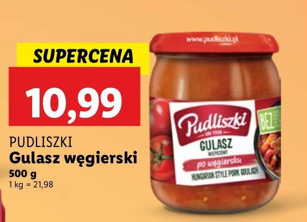 Gulasz wieprzowy po węgiersku Pudliszki promocja