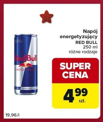Napój energetyzujący RED BULL promocja w Carrefour Express