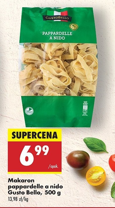 Makaron pappardelle a nido Gustobello promocja