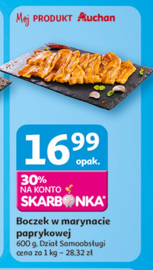Boczek w marynacie paprykowej Auchan promocja w Auchan