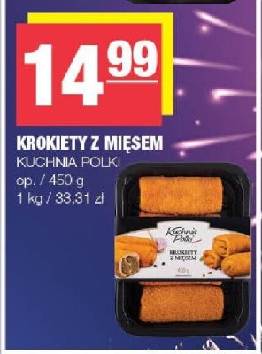 Krokiety z mięsem Kuchnia Polki promocja w SPAR
