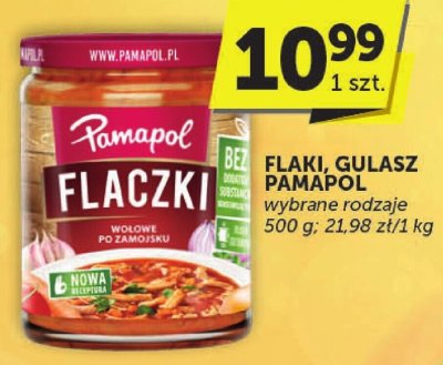 Flaki, gulasz Pamapol wybrane rodzaje 500 g promocja w ABC