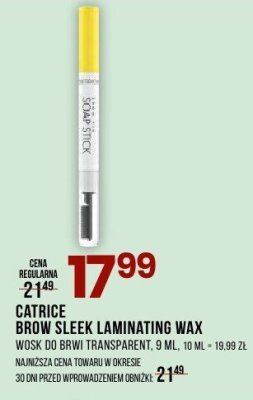 Wosk do brwi Catrice Brow Sleek Laminating Wax promocja w Drogerie Natura