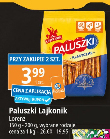 Paluszki słone Lajkonik paluszki promocja