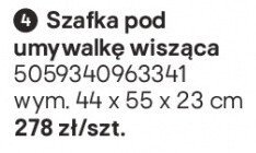 Szafka pod umywalkę wisząca promocja w Castorama