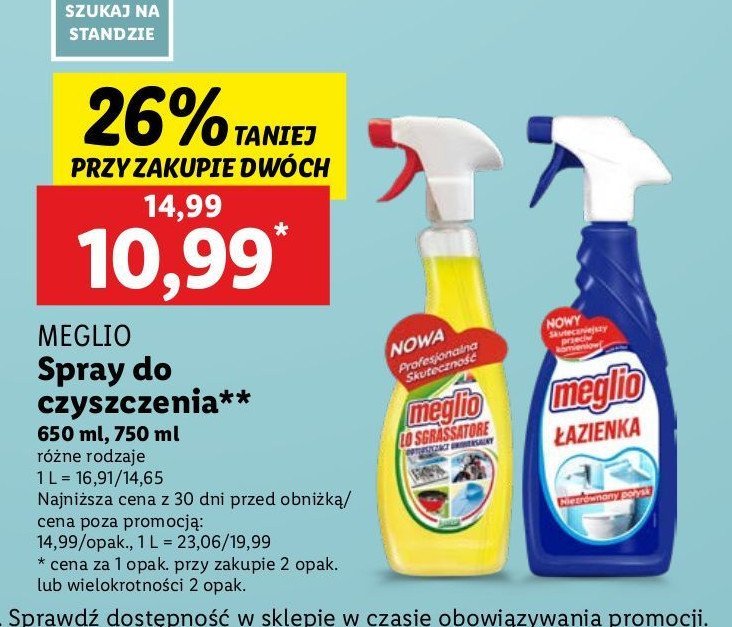 Odtłuszczacz w sprayu lemon Meglio promocja