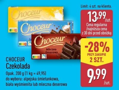Czekolada biała wyśmienita promocja w Aldi