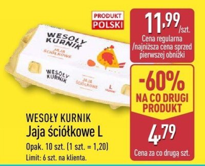 Jaja ściótkowe L 10 szt. promocja w Aldi