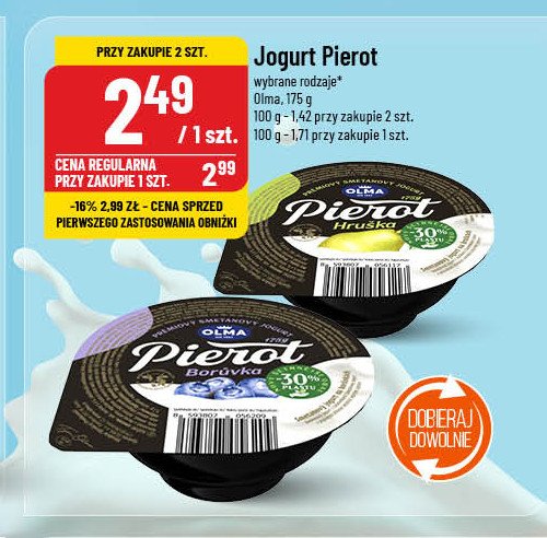 Jogurt borówka Olma pierot promocja