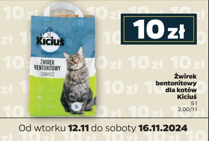 Żwirek bentonitowy compact Kiciuś promocja