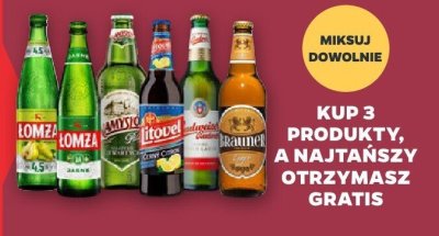 Piwo Łomża, Namysłów, Litovél, Budweiser, Brauner promocja w Netto