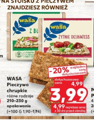 Pieczywo z błonnikiem Wasa promocja
