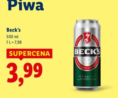 Piwo Beck's promocja w Lidl
