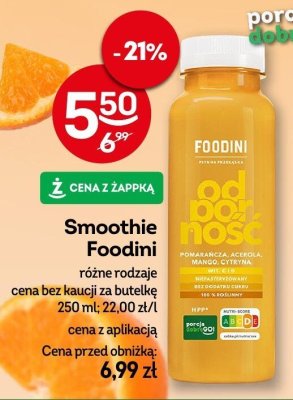 Smoothie Foodini pomarańcza-acerola-mango-cytryna promocja w Żabka