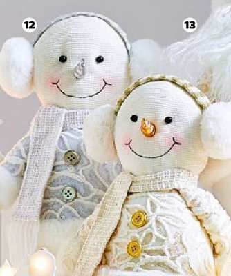 Dekoracja bałwanek w nausznikach promocja w Netto