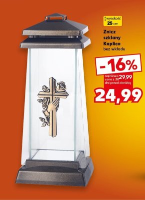 Znicz szklany Kaplica promocja w Kaufland